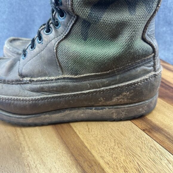 VTG WC Russell Moccasin Boots Camo Turkey Hunt Snake Proof 17” Tall Mens Sz 7.5D main image 10